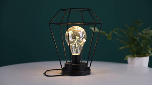 JHY Design 8.5 Battery Powered Novelty Metal Table Lamp JHY Design