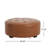 Upholstered Button Tufted Round Ottoman