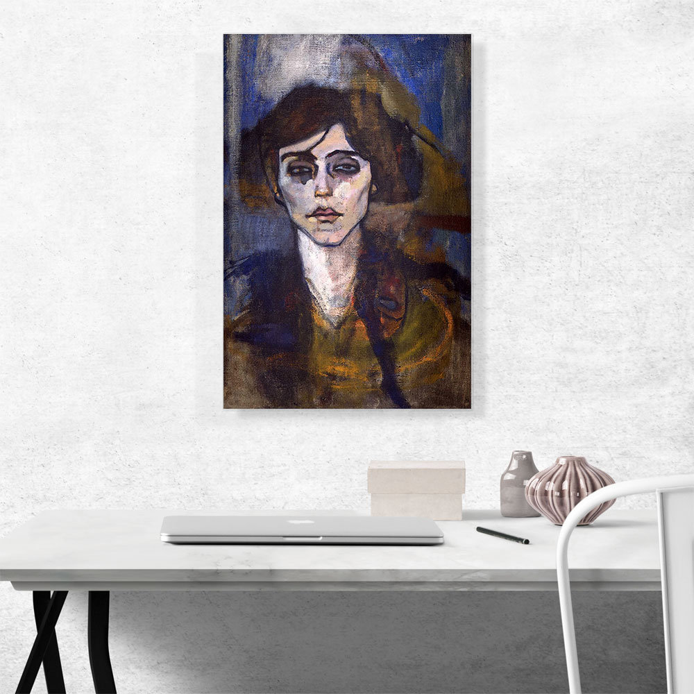 ARTCANVAS Portrait Of Maude Abrantes 1907 by Amedeo Modigliani Painting ...