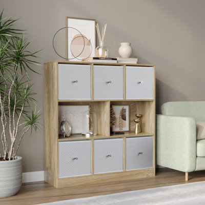 95.3cm H x 28.5cm W Solid Wood Bookcase