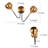 Christobal 2-Light Black & Brass Dimmable Modern Wall Sconce for Bathroom, Bedroom