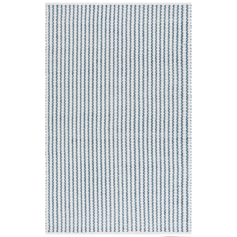 Cape Cod 451 Hand Woven Cotton Pile Chevron / Zig Zag Rug, Rectangle 6' x 9'