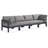 Kylis 120'' Wide Aluminum Patio Sofa with Cushions-61209871-61189579