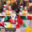 Décoration de jardin de Noël festif avec bonhomme de neige gonflable 5 pi avec lumières DEL intégrées