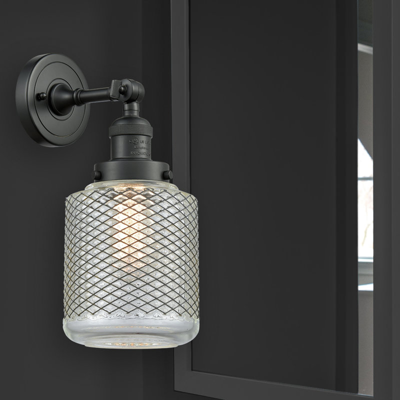 Iyana Dimmable Bath Sconce, 60 Watt Vintage Incandescent Bulb, Matte Black