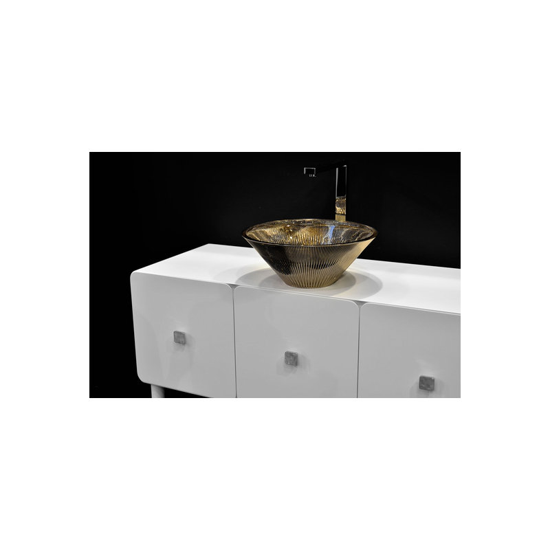 15.7'' L Bathroom Sink, Metal Platinum
