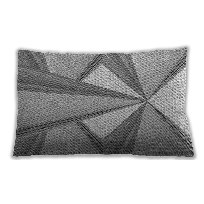 Coussin à motifs 990, Microsuède, Gris