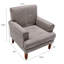 Fauteuil d'appoint rembourré en mélange de lin-1355720394