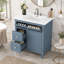 Ensemble de meuble-lavabo simple 30 po avec lavabo en céramique Velmori, tiroir de rangement basculant et tablette réglable-529760562-529760565