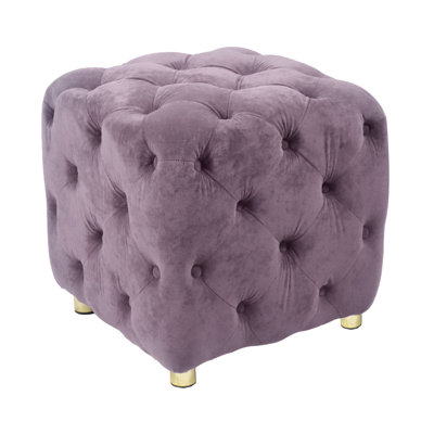 Velvet Upholstered Ottoman, Exquisite Small End Table, Soft Foot Stool,Dressing Makeup Chair, Comtable Seat  , Bedroom, Entrance