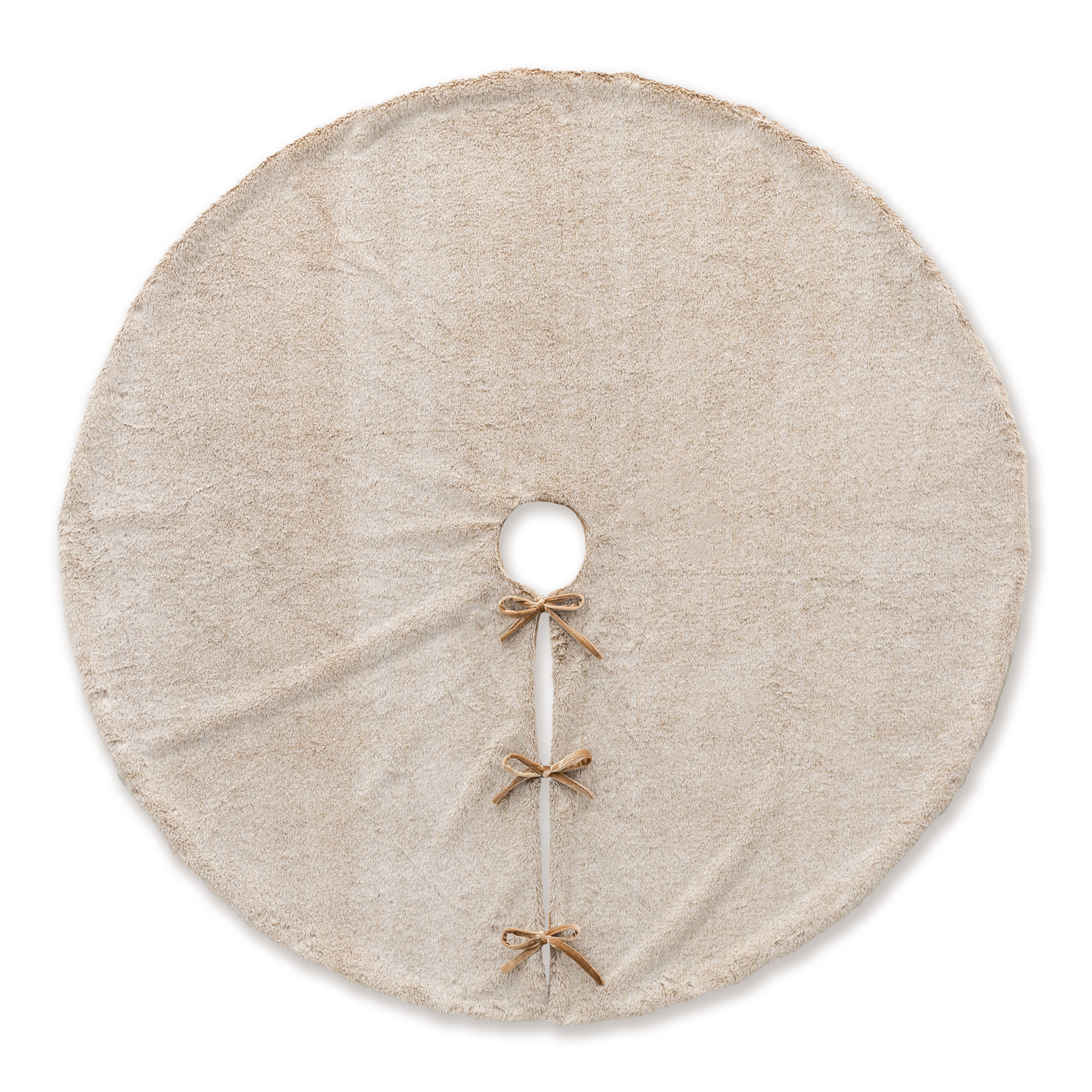 Faux Fur Tree Skirt, Milk Coffee Brown