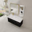 Meuble-lavabo mural 48 po avec lavabo en résine et support de rangement Jason