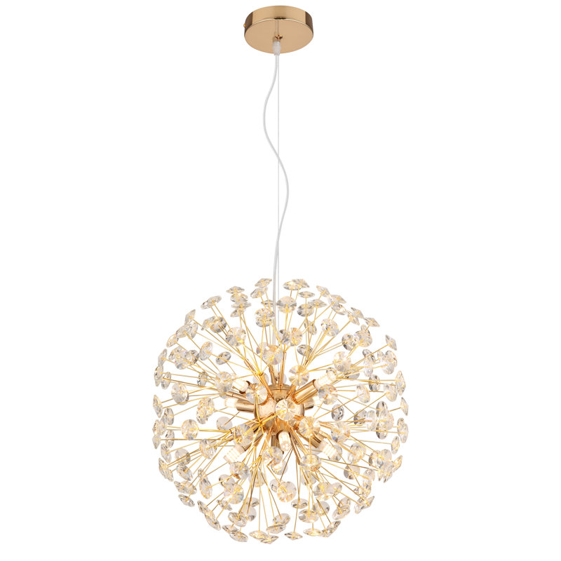 Funke - Light Pendant, Gold colours, 8, 100cm W x 40cm D