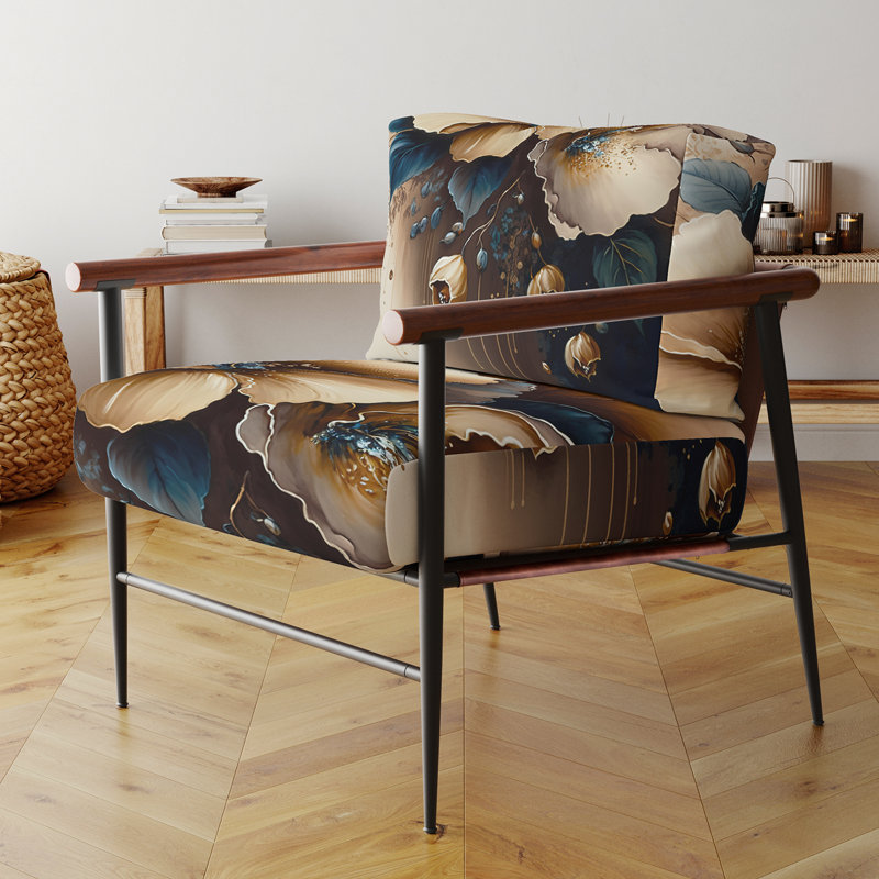 Fauteuil décoratif en velours Cropper, Noir, noir, noir, noir