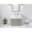 Boston 36 po X P 22 po De meuble-lavabo droit D Quartz doré Calacatta