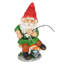 Statue de jardin peinte à la main Exhart Good Time Fishing Felix Gnome on Stool