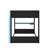 Full-Size Gaming Bunk Bed With Side-Mounted Extra-Large RGB Desk, USB Charging Ports, Cable Grommets And LED Light Strips, Heavy-Duty Esports Loft Frame-874459661