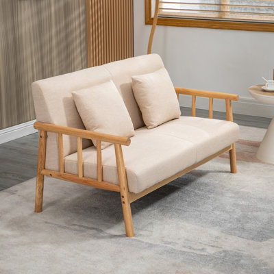HOMCOM 48" 2-Seater Couch For Small Spaces