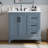 Allendale 36" Freestanding Bathroom Vanity In Blue With White Quartz Top & Single Sink-1299747328-1299747331