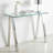 Sefield Glass Top Metal Base Writing Desk