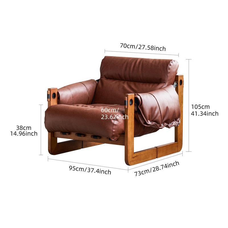 1 Seater Faux Leather Sofa
