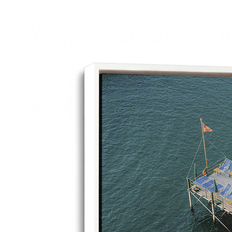 Blue Serenity Stretched Canvas Print, Opaque White Framed, 32.75" H x 48.75" W x 1.75" D