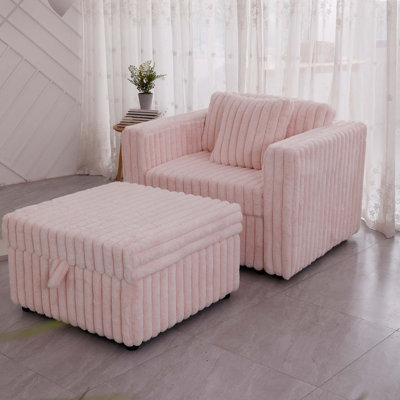 Le canapé modulaire simple 44,9 po confortable et élégant s'harmonise avec le repose-pieds hydraulique de 30,7 po pour les pièces