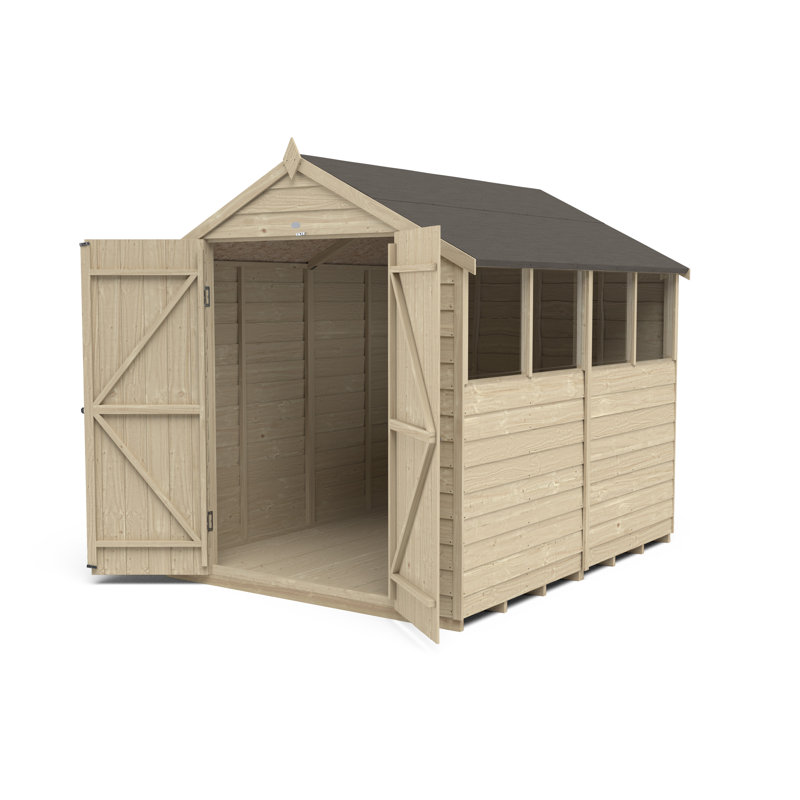 6 ft. W x 8 ft. D Solid Wood Garden Shed