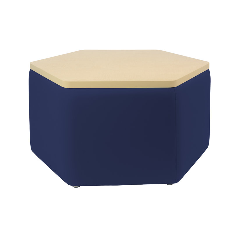 Table de repose-pieds hexagonale Pro Series, Bleu marine / beige
