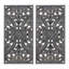 Ensemble de 2 panneaux décoratifs muraux en bois sculpté, motif fleur de lotus, à suspendre verticalement, hauteur 80 cm, pour intérieur.