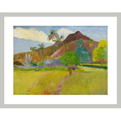 «Tahitian Landscape» par Paul Gauguin - Estampe numérique encadrée