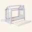 Structure de lit House avec lit gigogne escamotable, tablettes de rangement à queue et lumières DEL blanc froid-133671903-133671906