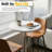 Nuno 2 - Piece 39.5" Pedestal Height Dining Tables, Round Bistro Bar Tables-2117351270-2075608997