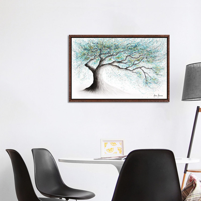 Lucent Lake Tree by Ashvin Harrison - Print on Canvas, Classic Brown Wood Framed, 101.6 cm H x 66.04 cm W
