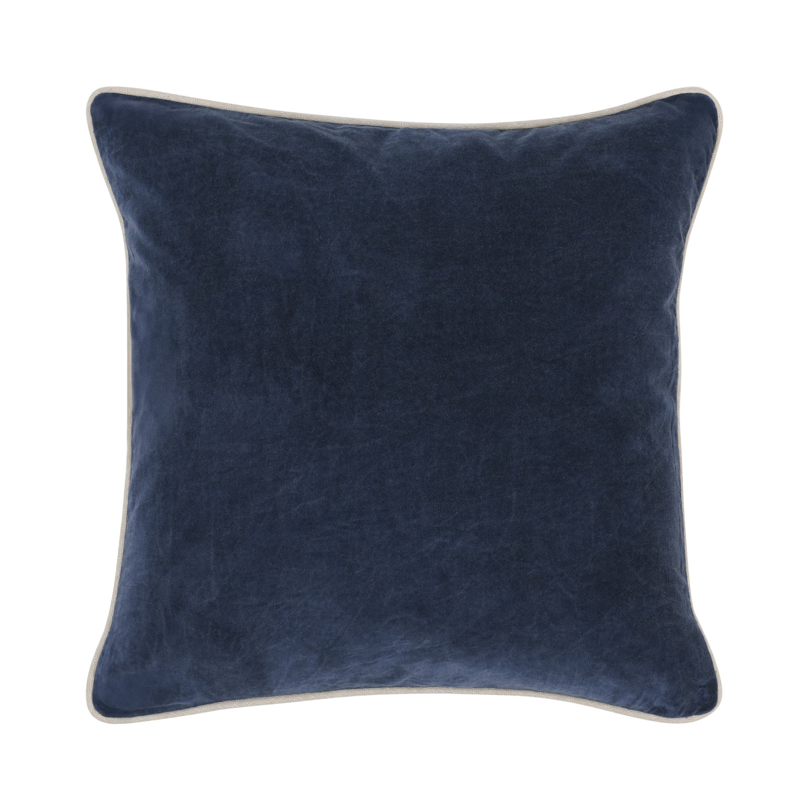 Goodall Cotton Throw Pillow, Navy, Square 22"