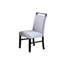 Salle à manger contemporaine de 7 pièces avec une table à plateau en faux marbre blanc et 6 chaises d'appoint rembourrées à dossier solide, apparence élégante: chaises rectangulaires avec dossier incurvé, idéales pour les sièges-2118494110