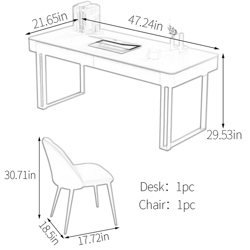 Durable Sintered Stone Surface Desk