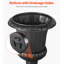 Ensemble de 2 pots à fleurs classiques en plastique sur pied avec urnes en plastique résistant à la corrosion avec drainage