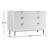 Glenbrook 56" W 6-Drawer Wooden and Metal Double Dresser