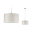 Veronica 1 - Light Beige/Brushed Iron Sphere Pendant
