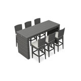 District 7 Piece Sunbrella Bar Height Dining Set With Cushion