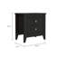 Table de chevet, table de bout, table d'appoint à deux tablettes, quatre pieds - noir-1925777507