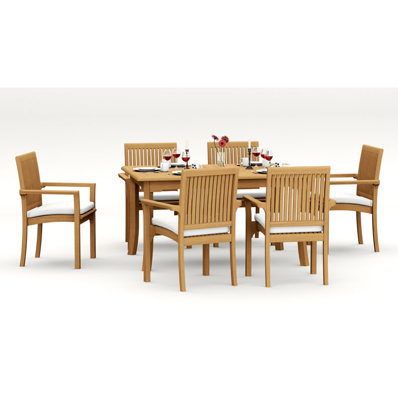 Lua Outdoor 7 - Piece Teak Dining Set