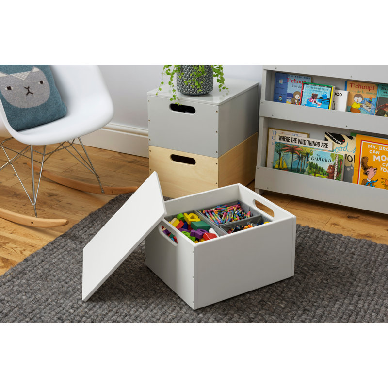 Boîte à jouets Rhona, Blanc