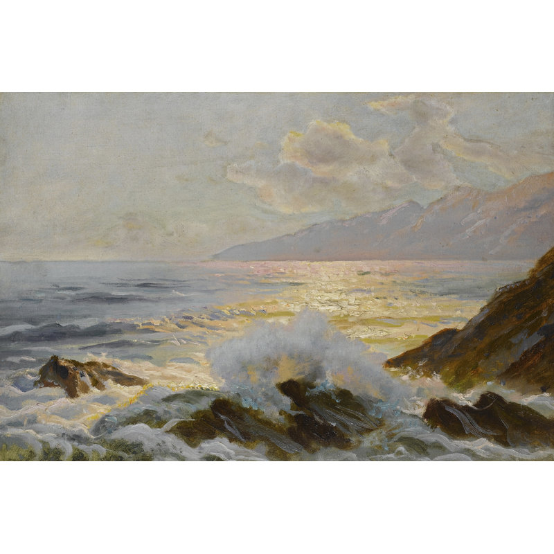 Main Seascape II by Constantin Alexandrovitch Westchiloff - Painting on Canvas, 20cm H x 30cm W, Wrapped Canvas