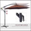 Parasol sophistiqué pour porte-à-faux inclinable en porte-à-faux de 10 pi avec matériau résistant aux rayons UV et à l'eau et support robuste, brun