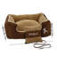Grand canapé-lit lavable pour chien, lit double face pour animaux de compagnie en polyester avec rembourrage en coton PP