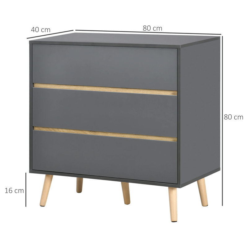 10 cm W Chest of 3 Drawers