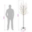 LED Christmas Tree Black Steel Pre-Lit Christmas Tree USB Powered