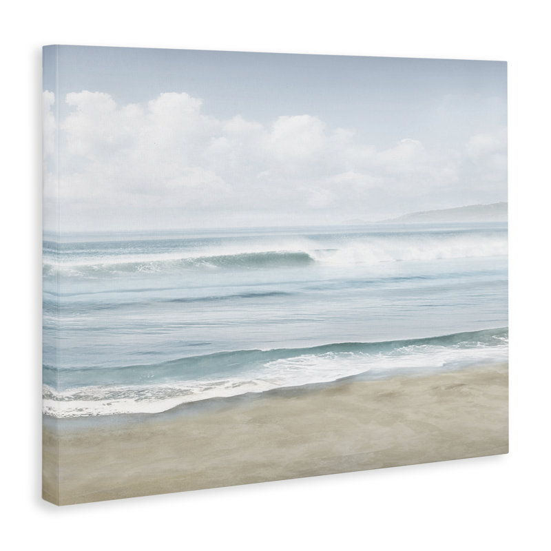 Toile apaisante sur les vagues de la plage par Mike Calascibetta, H 36 po x l 48 po